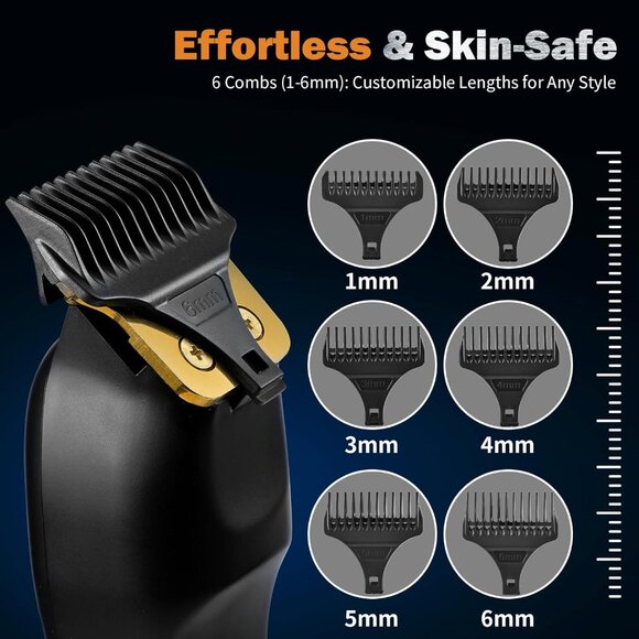 Beard Trimmer for Men - Rechargeable Men's Hair Clippers & Razor, Cordless Hair - Picture 3 of 7